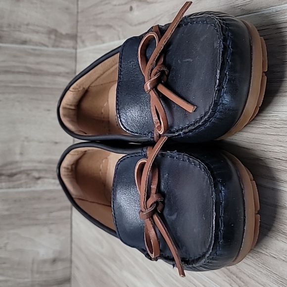 Clarks Collection Ultimate Comfort Women’s Black Leather Boat Shoes - Picture 8 of 10